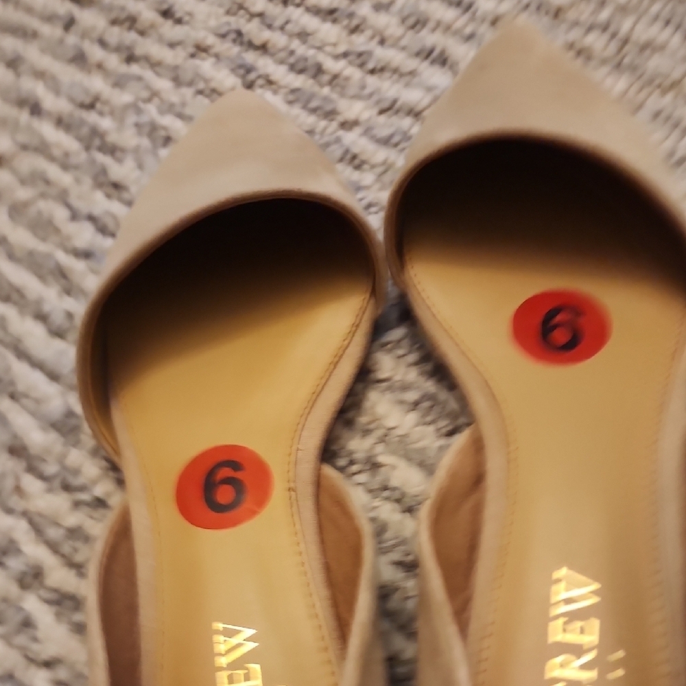 J. Crew Zoe Suede d'Orsay Flats Size 6 - Picture 4 of 5